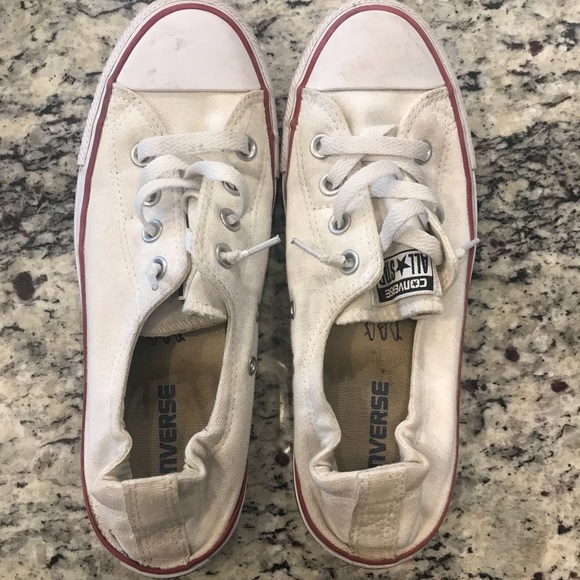 white converse scrunch back